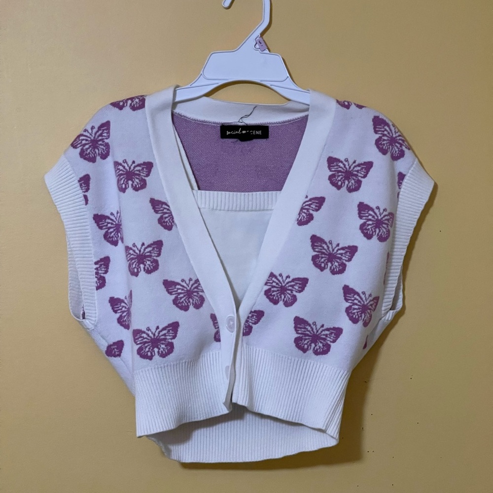 Butterfly vest and cami set